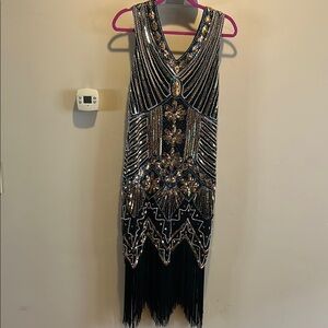 Glamorous Beaded Fringe Dress
